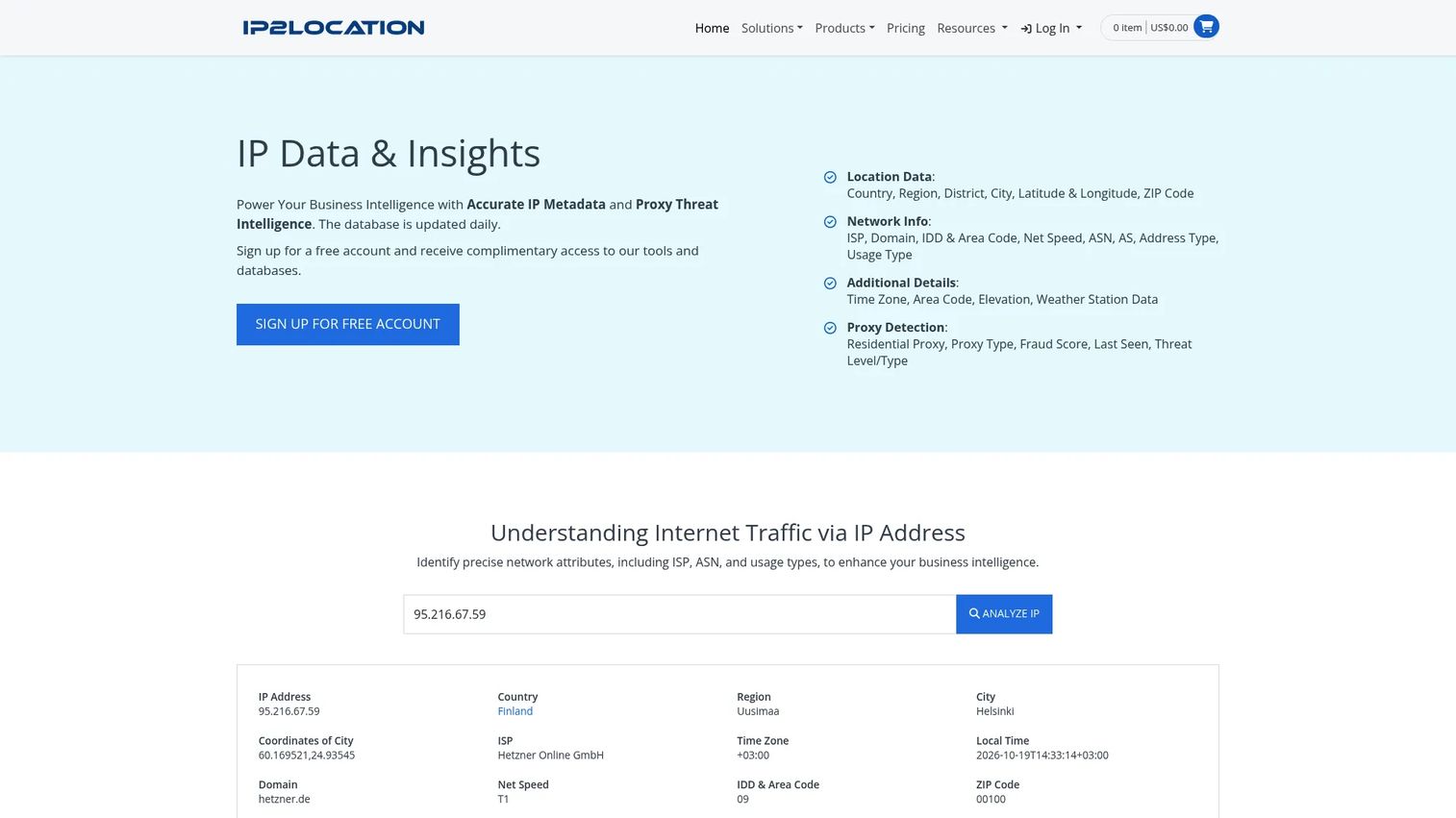 IP2Location IP geolocation database software logo