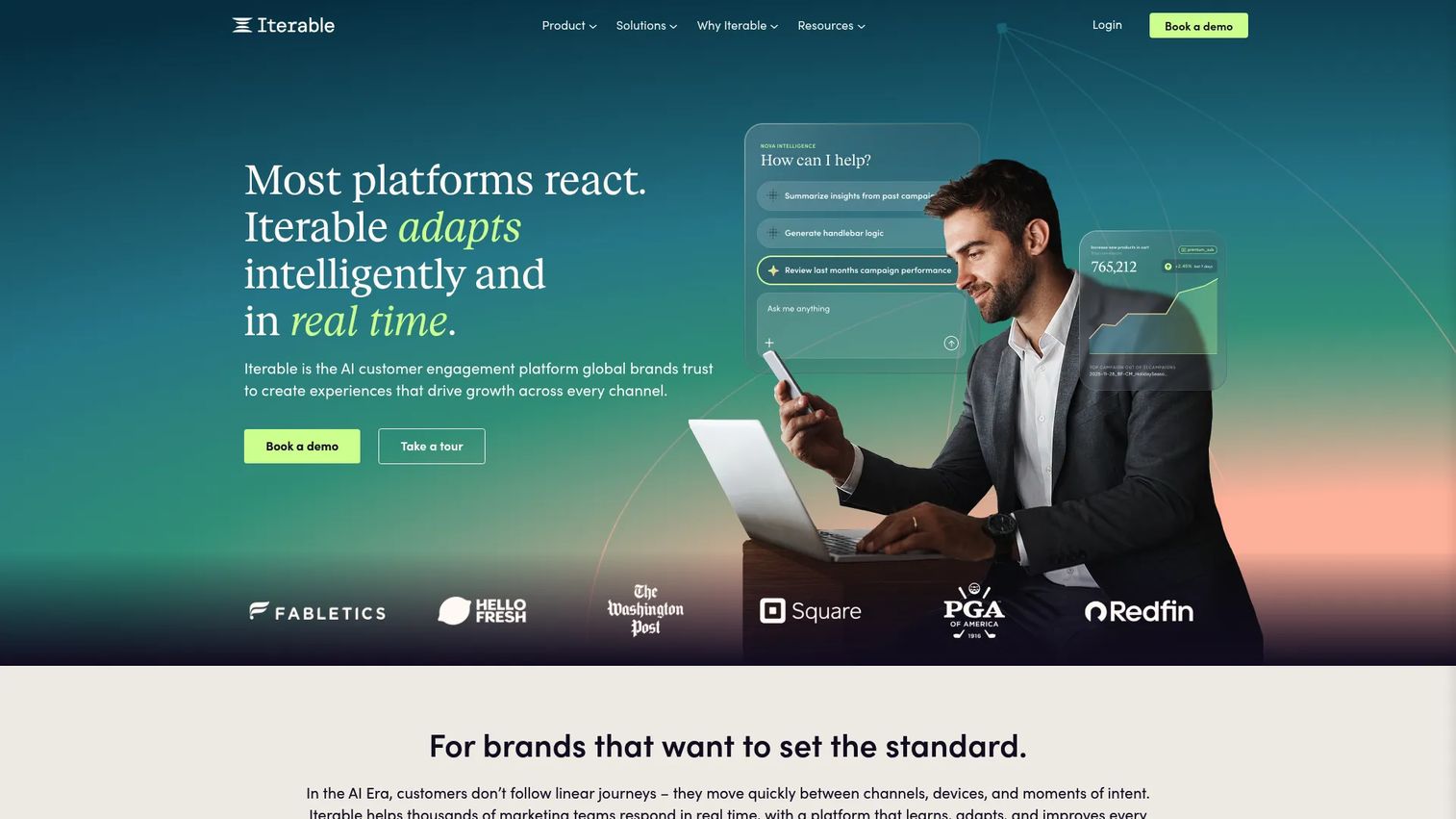 Iterable cross-channel marketing automation dashboard