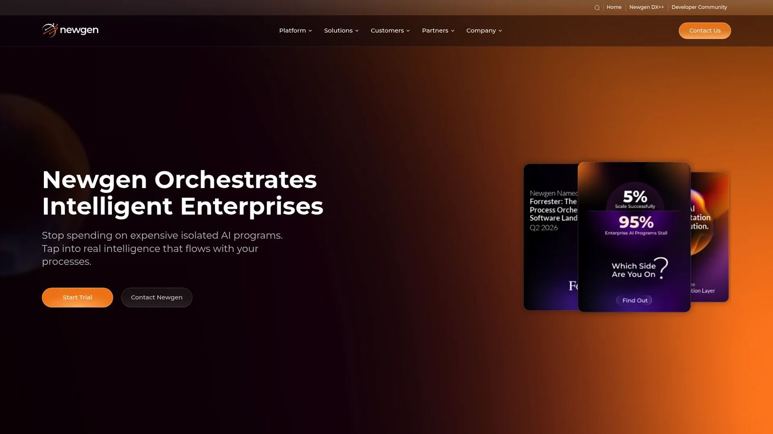 Newgen Provider Data Management homepage screenshot