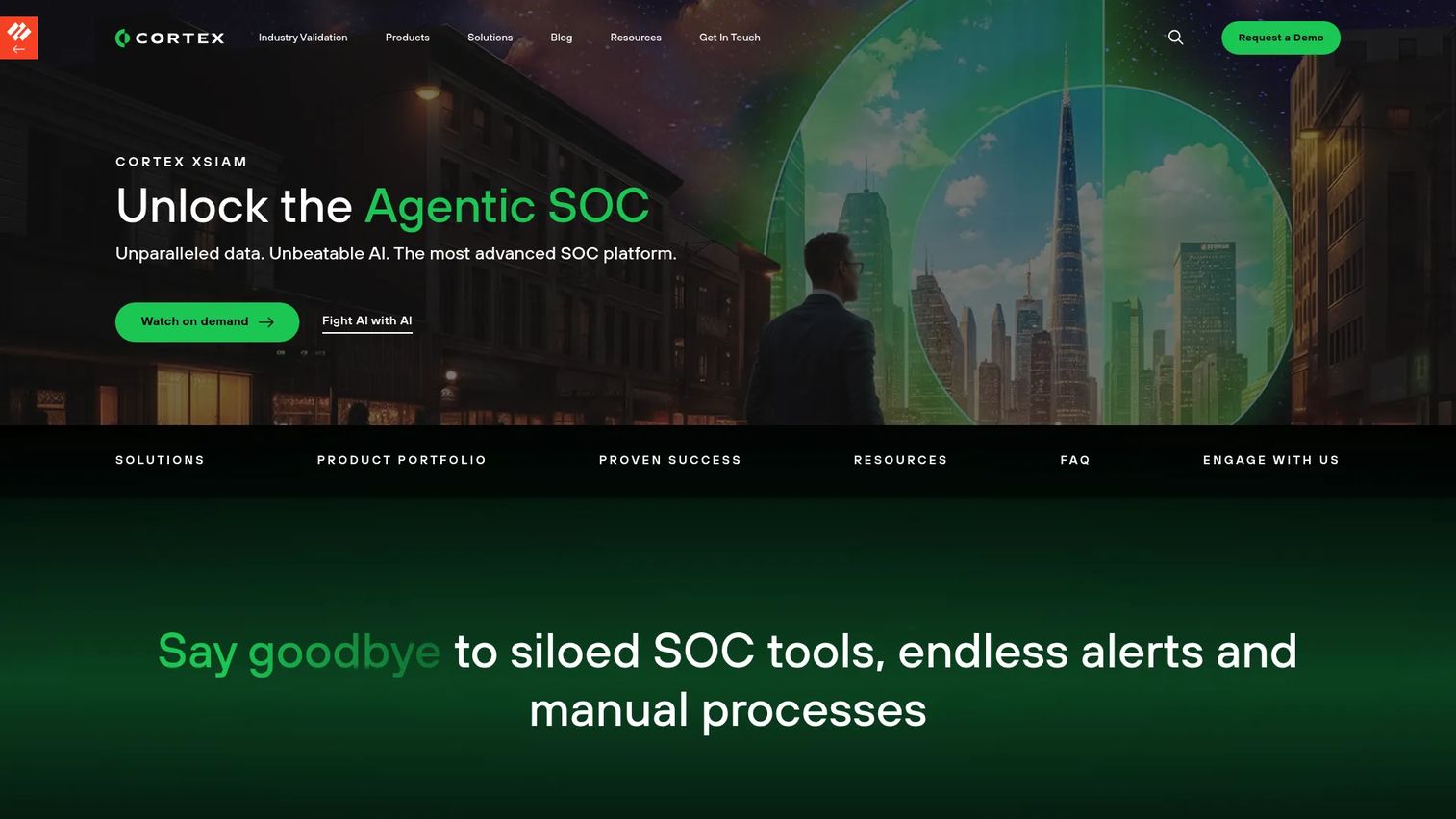 Cortex XSIAM security operations platform showing unified alert investigation workspace