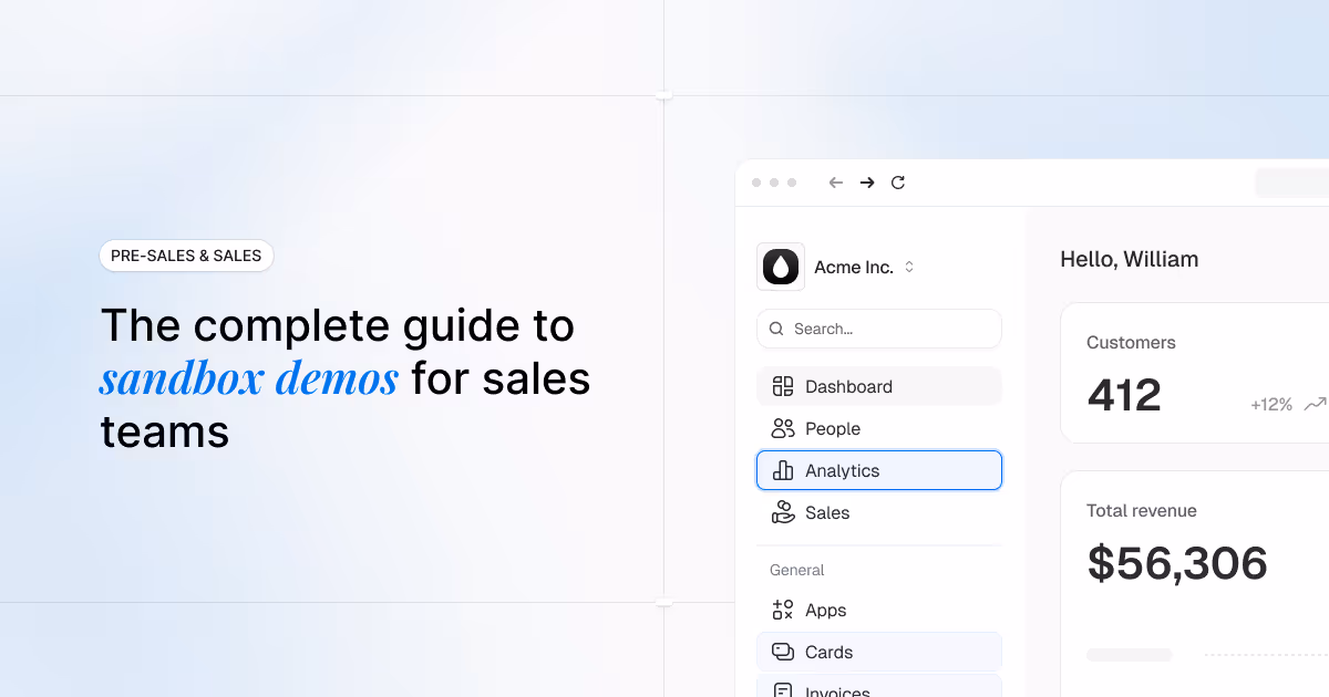 What is a sandbox demo and why it's important for sales teams