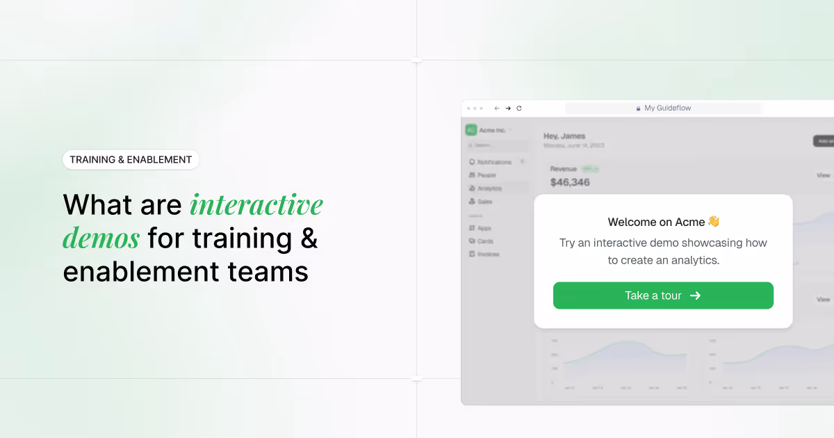 What are interactive demos and why are they important for training & enablement teams